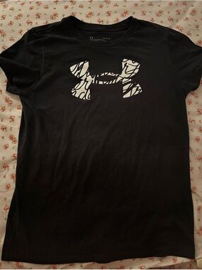 Under Armour Black Tee with White Logo Accent